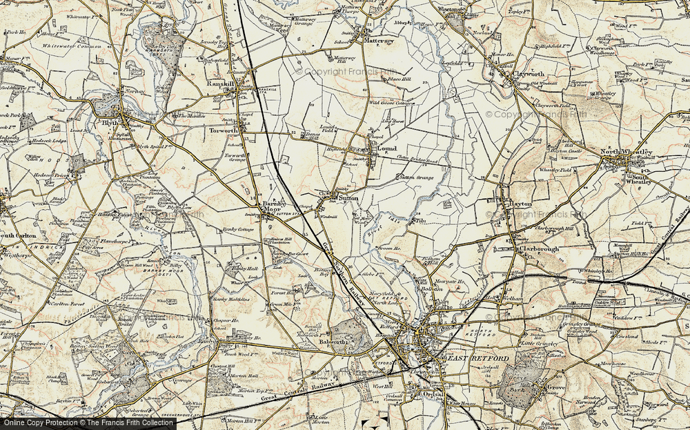 Old Map of Historic Map covering Big Clump in 1902-1903