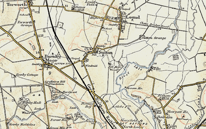 Old map of Sutton Cum Lound in 1902-1903