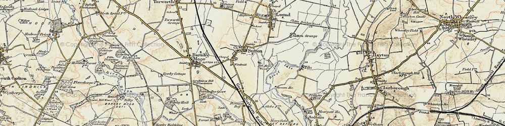 Old map of Sutton Cum Lound in 1902-1903