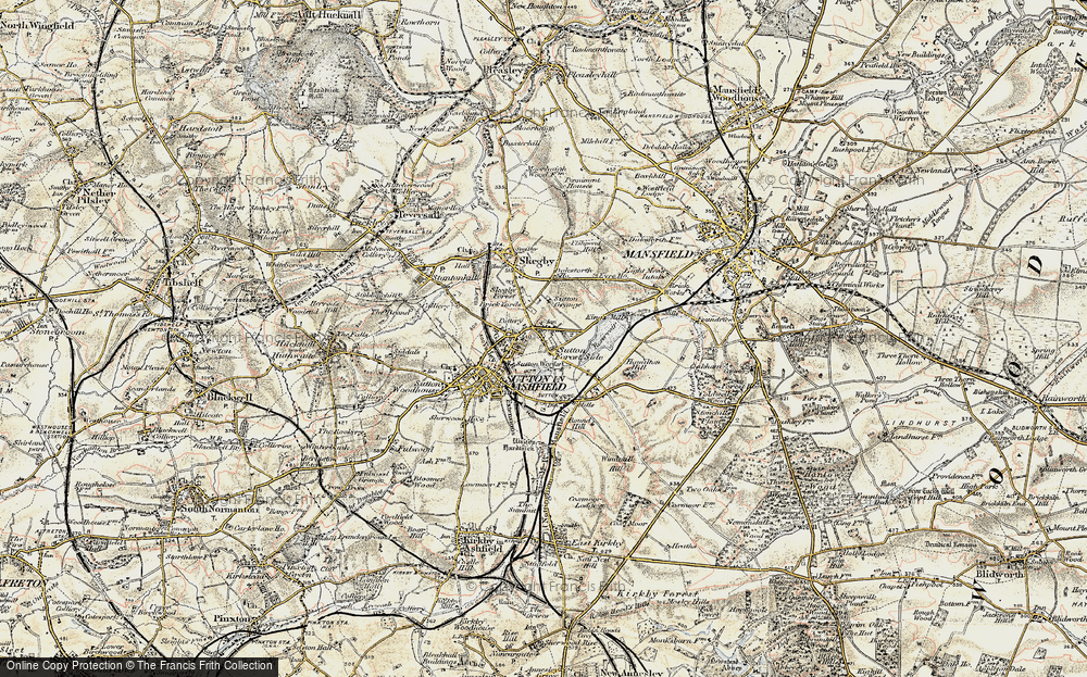 Old Map of Sutton Forest Side, 1902-1903 in 1902-1903