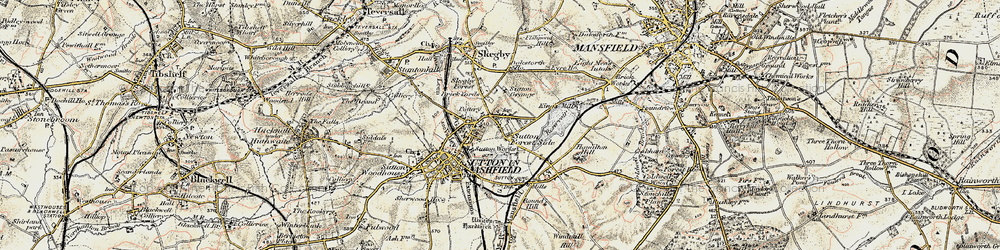 Old map of Sutton Forest Side in 1902-1903