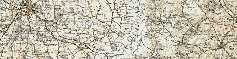 Old map of Bryn Villa in 1902