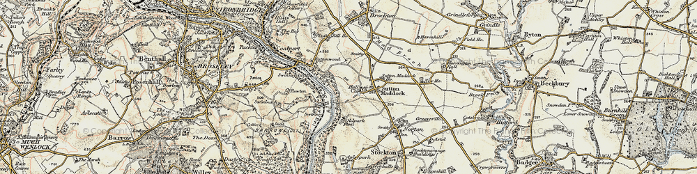 Old map of Sutton Hall in 1902