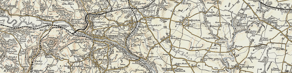 Old map of Sutton Hill in 1902