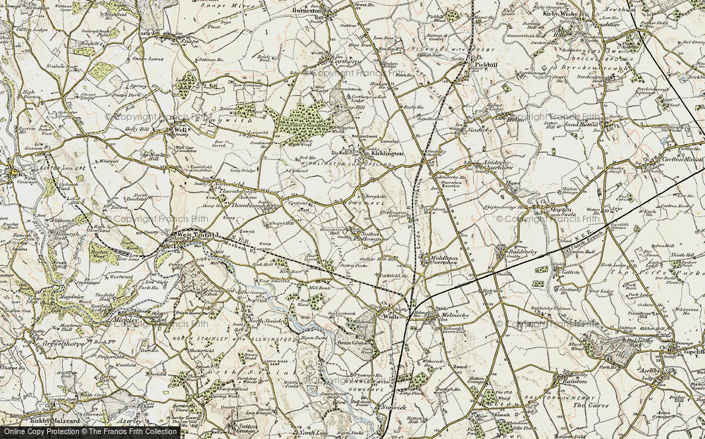 Old Map of Sutton Howgrave, 1903-1904 in 1903-1904
