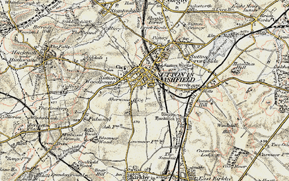 Old map of Sutton In Ashfield in 1902-1903