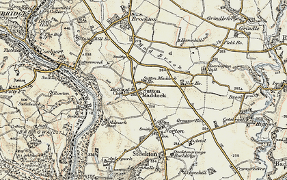 Old map of Sutton Maddock in 1902