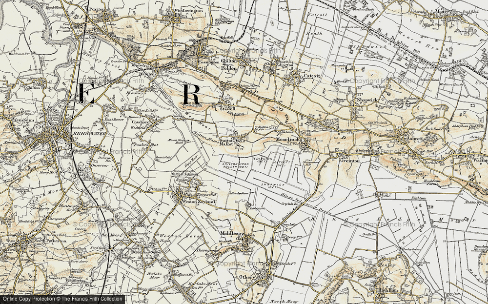 Old Map of Sutton Mallet, 1898-1900 in 1898-1900