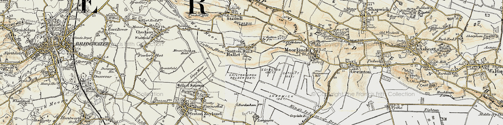 Old map of Sutton Mallet in 1898-1900