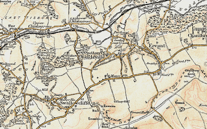 Old map of Sutton Mandeville in 1897-1899