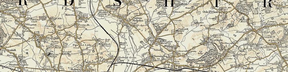 Old map of Sutton Marsh in 1899-1901