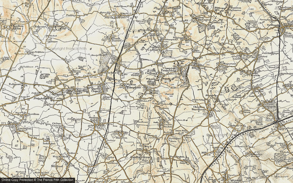 Old Map of Sutton Montis, 1899 in 1899