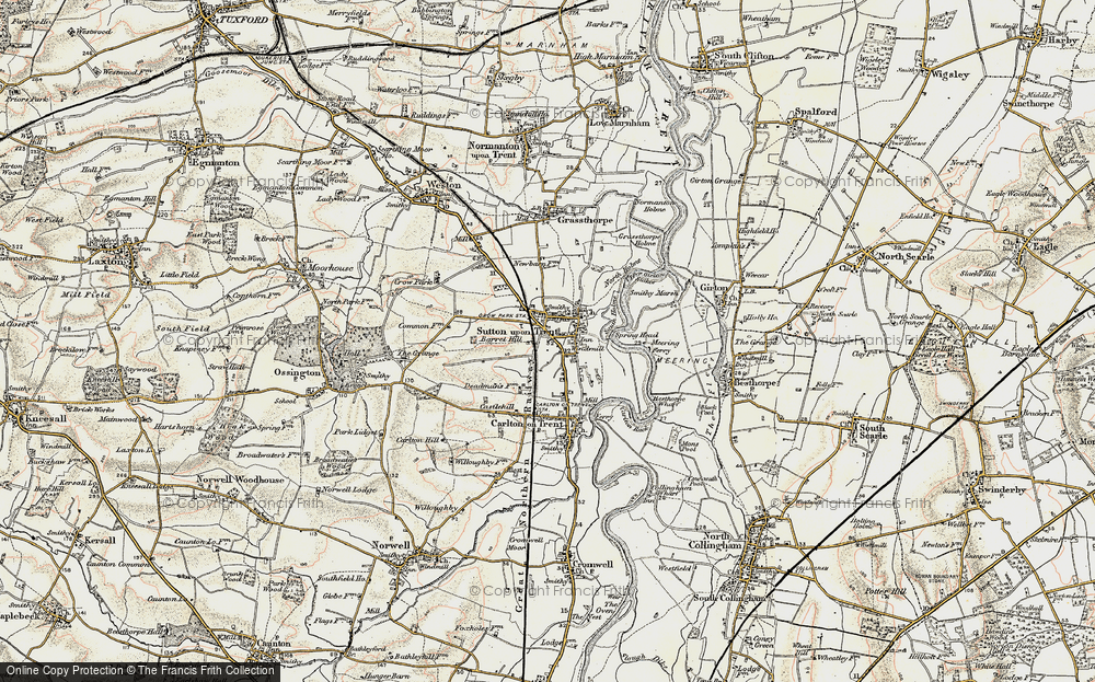 Old Map of Historic Map covering Barrel Hill in 1902-1903