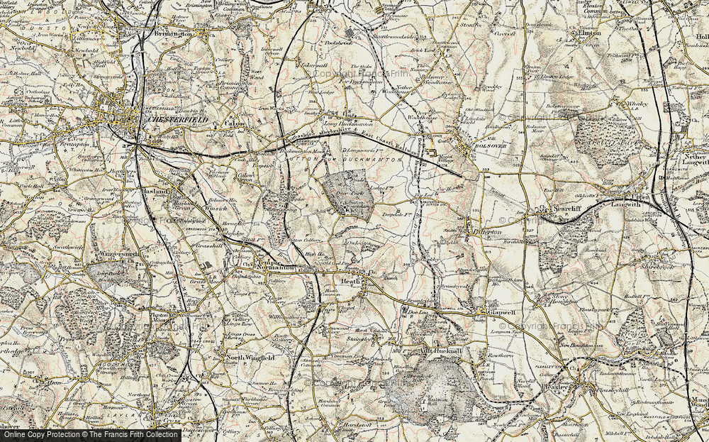 Old Map of Sutton Scarsdale, 1902-1903 in 1902-1903