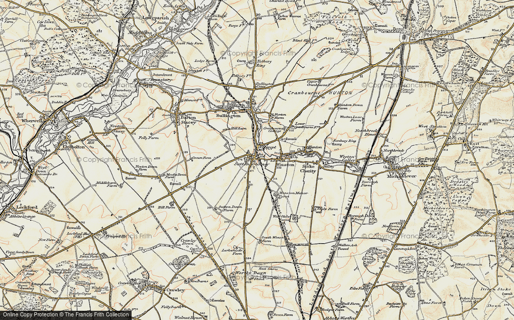 Old Map of Sutton Scotney, 1897-1900 in 1897-1900