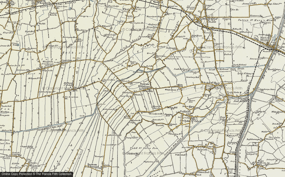 Old Map of Sutton St James, 1901-1902 in 1901-1902