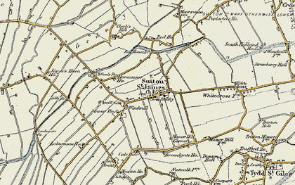 Old map of Sutton St James in 1901-1902