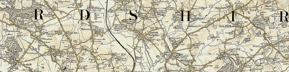 Old map of Sutton St Nicholas in 1899-1901