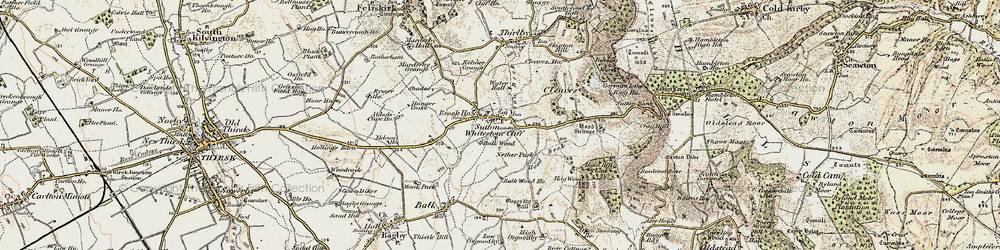 Old map of Sutton-under-Whitestonecliffe in 1903-1904