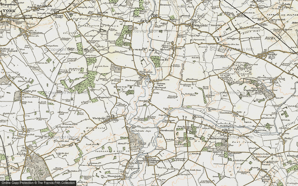 Old Map of Sutton upon Derwent, 1903 in 1903