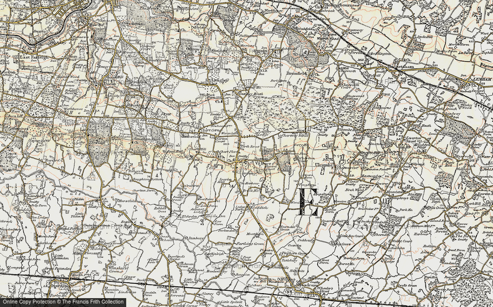 Old Map of Sutton Valence, 1897-1898 in 1897-1898
