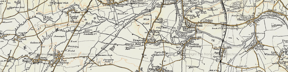 Old map of Sutton Wick in 1897-1899