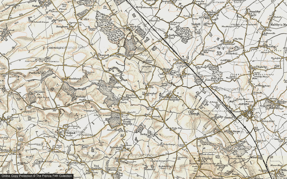 Old Map of Swaby, 1902-1903 in 1902-1903