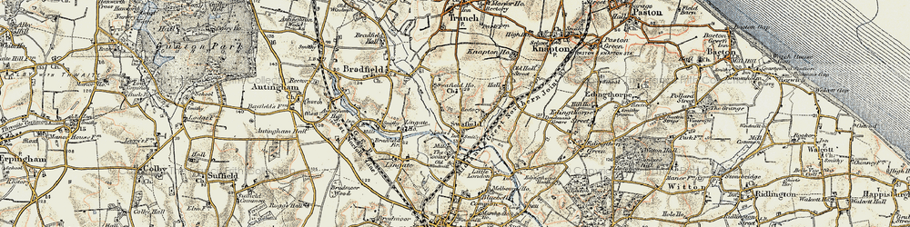 Old map of Swafield in 1901-1902