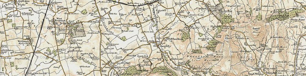 Old map of Swainby in 1903-1904