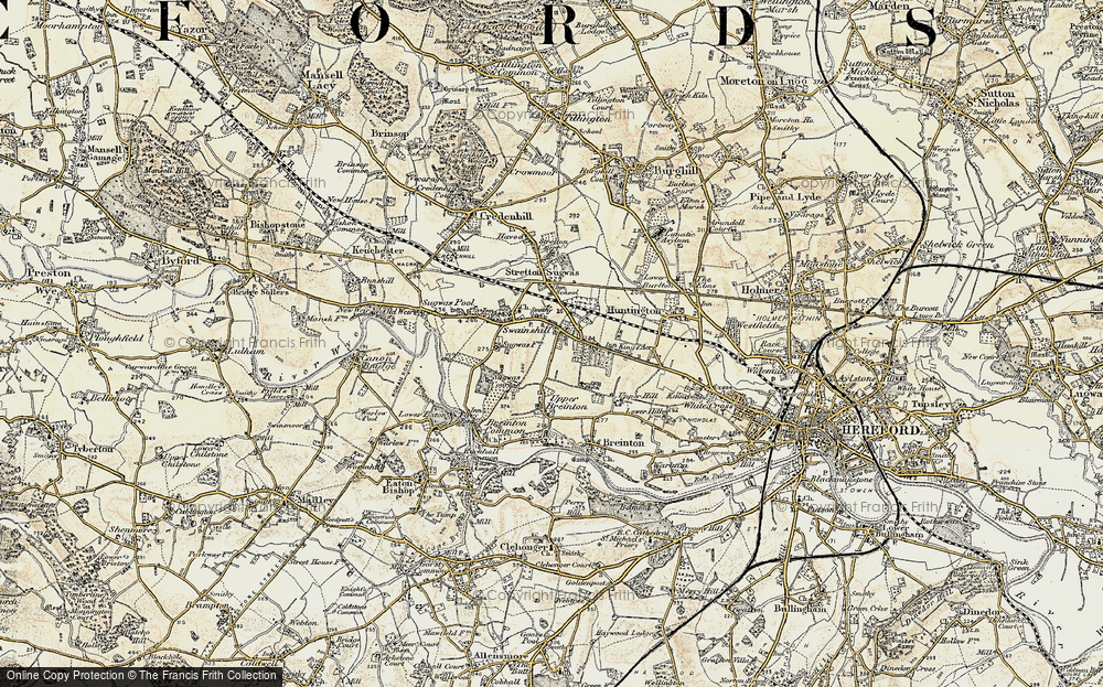 Old Map of Swainshill, 1900-1901 in 1900-1901