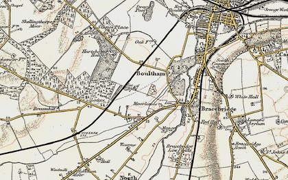 Old map of Swallow Beck in 1902-1903