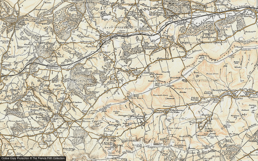 Old Map of Swallowcliffe, 1897-1899 in 1897-1899