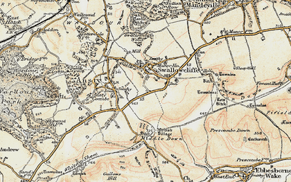 Old map of Swallowcliffe in 1897-1899
