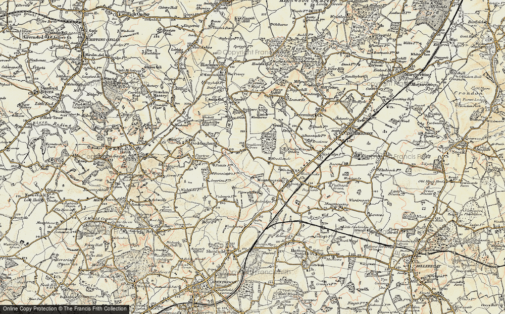 Old Map of Swallows Cross, 1898 in 1898