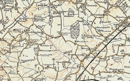 Old map of Swallows Cross in 1898