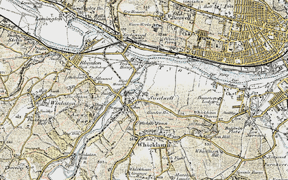 Old map of Swalwell in 1901-1904