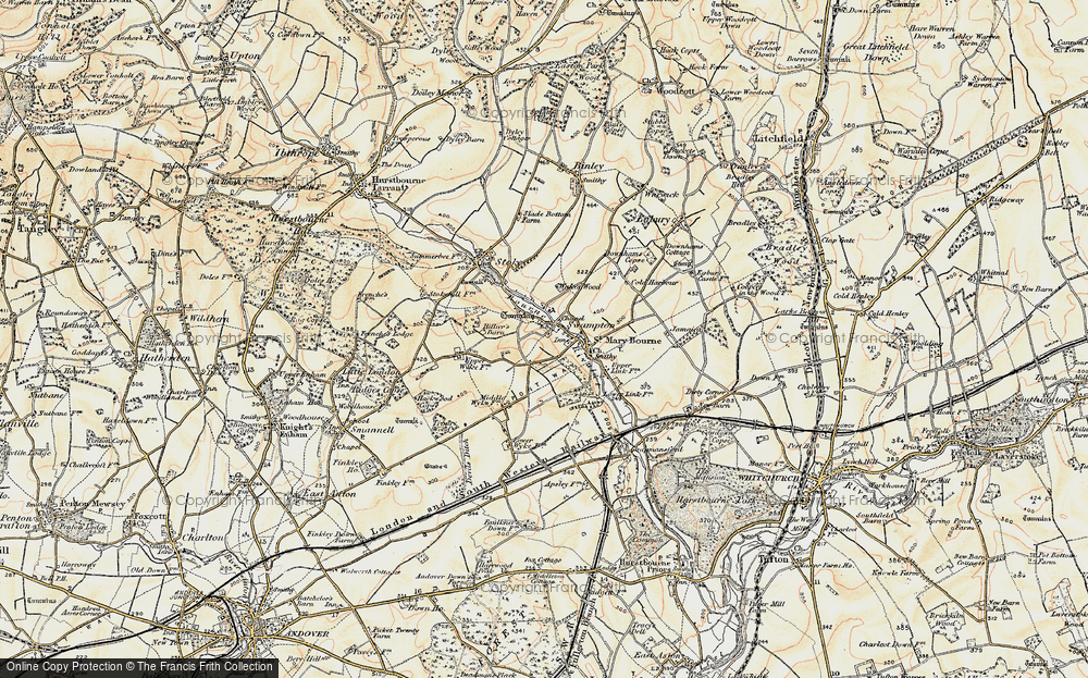 Old Map of Swampton, 1897-1900 in 1897-1900