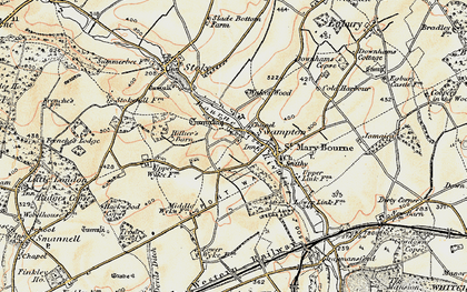 Old map of Swampton in 1897-1900