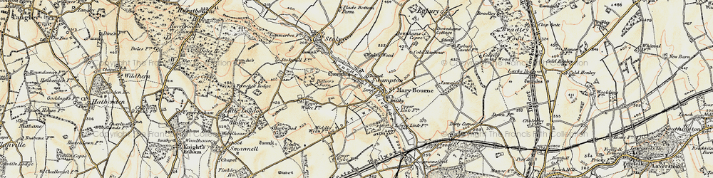Old map of Swampton in 1897-1900