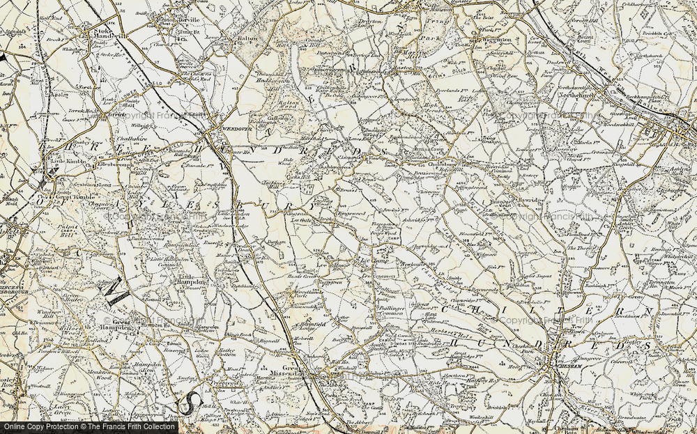 Old Map of Swan Bottom, 1897-1898 in 1897-1898