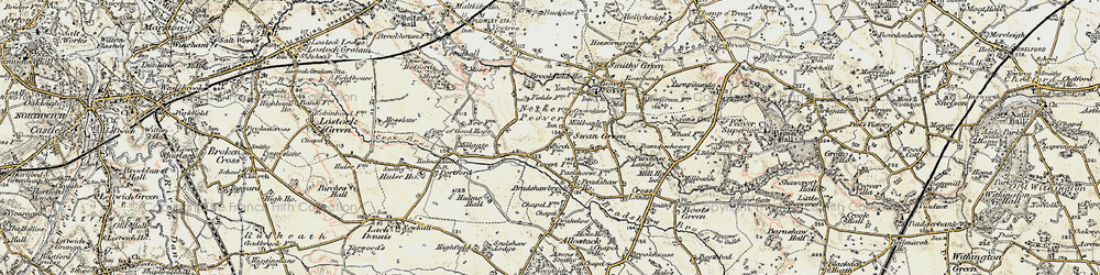 Old map of Swan Green in 1902-1903