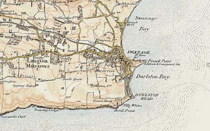 Old map of Swanage in 1899-1909
