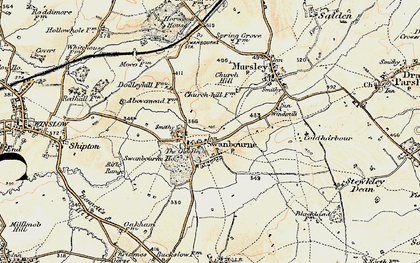 Old map of Swanbourne in 1898