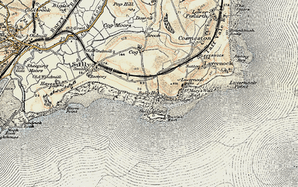 Old map of Swanbridge in 1899-1900