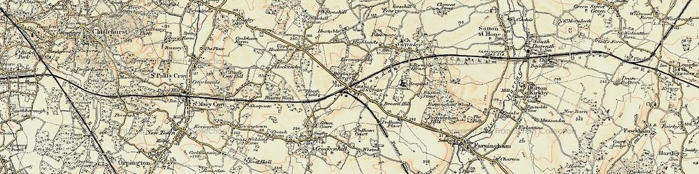 Old map of Swanley in 1897-1898