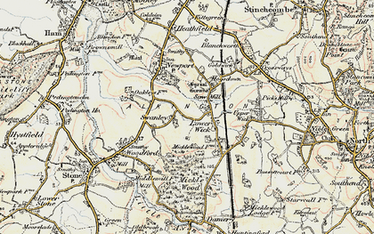 Old map of Swanley in 1899-1900
