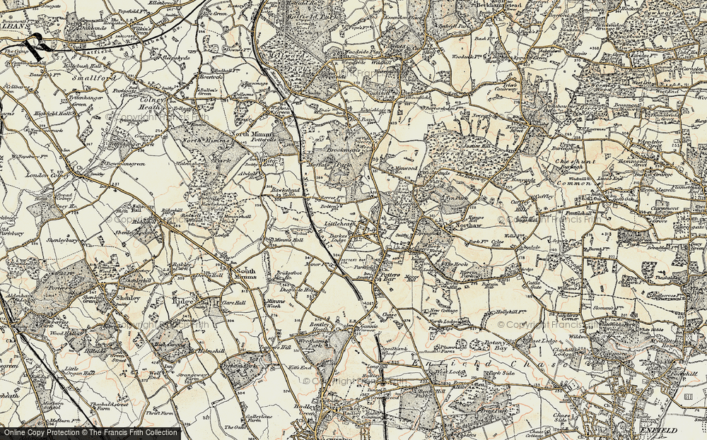 Old Map of Swanley Bar, 1897-1898 in 1897-1898