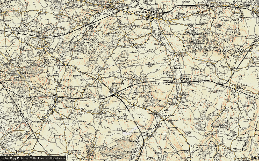 Old Map of Swanley Village, 1897-1898 in 1897-1898