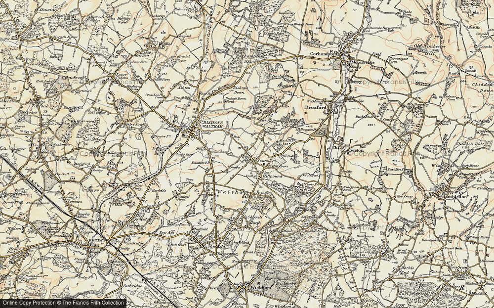 Old Map of Swanmore, 1897-1900 in 1897-1900