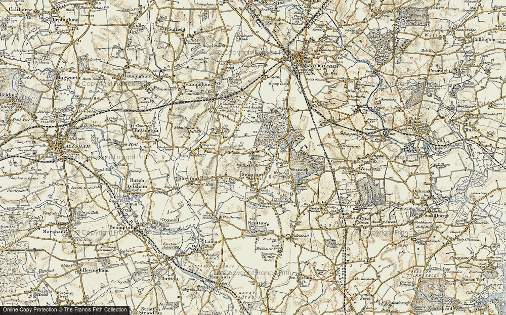 Old Map of Swanton Hill, 1901-1902 in 1901-1902